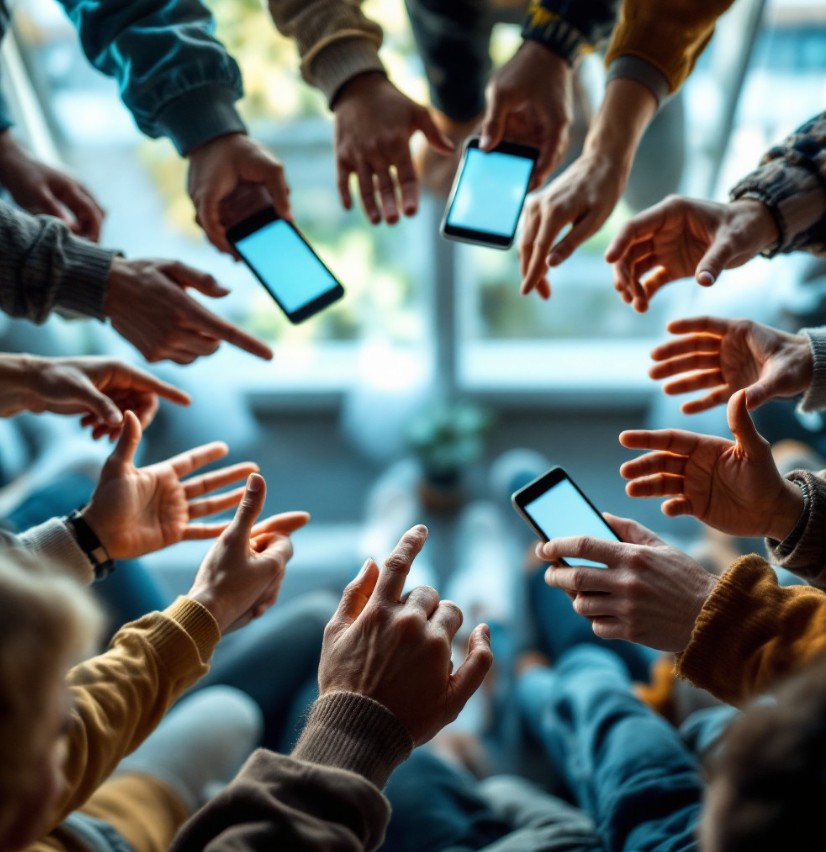 social media hands social media hands